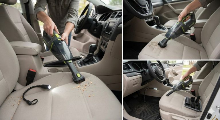 Powerful Cordless Car Vacuum Cleaner – High Suction for Seats and Crevices